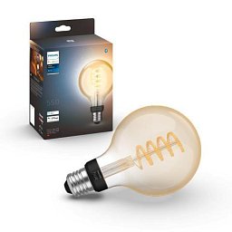 Obrázek pro produkt Hue Bluetooth LED White Ambiance filamentová žárovka Philips 8719514301481 E27 G93 7W 550lm 2200-4500K černá, stmívatelná - PHILIPS (929002477801)