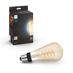 Obrázek pro produkt Hue Bluetooth LED White Ambiance filamentová žárovka Philips 8719514301504 E27 ST72 7W 550lm 2200-4500K černá, stmívatelná - PHILIPS (929002477901)