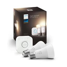 Obrázek pro produkt Hue Bluetooth LED White set 2ks žárovek Philips + Hue Bridge můstek 8719514289116 E27 A60 10W 1055lm 2700K stmívatelné - PHILIPS (929002469201)