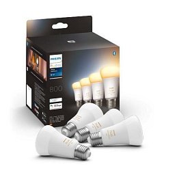 Obrázek pro produkt Hue Bluetooth LED White Ambiance set 4ks žárovek Philips 8719514328280 E27 A60 6W 800lm 2200-6500K stmívatelné - PHILIPS (929002489804)