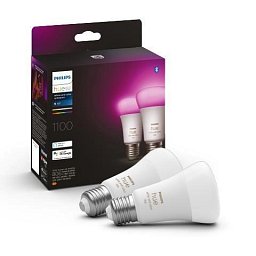 Obrázek pro produkt Hue Bluetooth LED White and Color Ambiance set 2ks žárovek Philips 8719514291317 E27 A60 9W 1100lm 2000-6500K RGB stmívatelné - PHILIPS (929002468802)