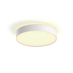 Obrázek pro produkt Hue Bluetooth LED White Ambiance Koupelnové stropní svítidlo Devere M 41165/31/P6 19,2W 2450lm 2200-6500K IP44 38,1cm bílé, stmívatelné s dálkovým ovladačem - PHILIPS HUE (915005997601)