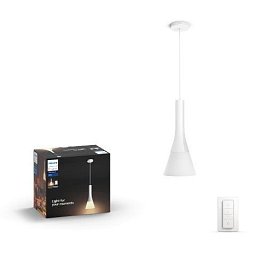 Obrázek pro produkt Hue Bluetooth LED White Ambiance Závěsné svítidlo Philips Explore 43001/31/P6 E27 6W 806lm 2200-6500K IP20 bílé, stmívatelné s dálkovým ovládáním - PHILIPS HUE (915005976101)