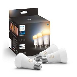 Obrázek pro produkt Hue Bluetooth LED White Ambiance set 3ks žárovek Philips 8719514328266 E27 A60 3x6W 3x800lm 2200-6500K bílé stmívatelné - PHILIPS (929002489803)