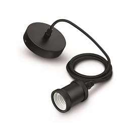 Obrázek pro produkt Vintage KABEL S OBJÍMKOU E27 max. 1x40W, černá - PHILIPS (929001977901)