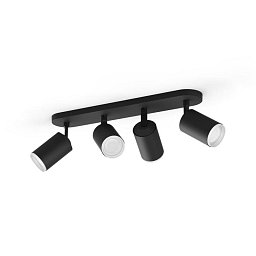 Obrázek pro produkt Hue Fugato Bluetooth SVÍTIDLO BODOVÉ GU10 4x5,7W 4x350lm 2000-6500K, černá - PHILIPS HUE (915005761801)