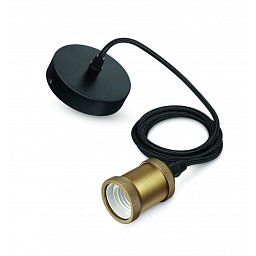Obrázek pro produkt Vintage KABEL S OBJÍMKOU E27 max. 1x40W, zlatá - PHILIPS (929001978001)