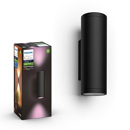Obrázek pro produkt HUE Appear SVÍTIDLO VENKOVNÍ NÁSTĚNNÉ LED RGBW 2x8W 1200lm IP44, černá - PHILIPS HUE (915005842801)
