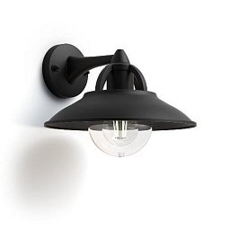 Obrázek pro produkt Cormorant SVÍTIDLO NÁSTĚNNÉ E27 1x42W bez zdroje, IP44, černá - PHILIPS (915005553301)