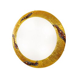 Obrázek pro produkt Stropní / nástěnné svítidlo Dekor KISS 30cm 2xE27 60W 24 karát.zlato - KOLARZ