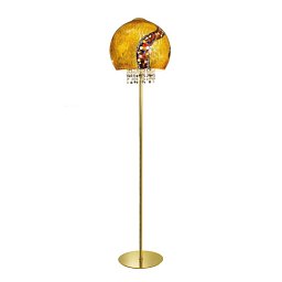 Obrázek pro produkt Stojací lampa Lina Kiss 150cm zlatá 1xE27 150W (bez ověsků) 24 karát.zlato - KOLARZ