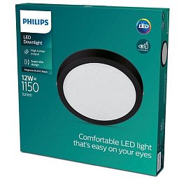 Obrázek pro produkt MAGNEOS SVÍTIDLO PŘISAZENÉ KULATÉ LED 12W 1150lm 2700K, černá - PHILIPS (929002661131)