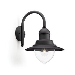 Obrázek pro produkt Raindrop SVÍTIDLO VENKOVNÍ NÁSTĚNNÉ E27 max. 60W, IP44, černá - PHILIPS (915005693601)