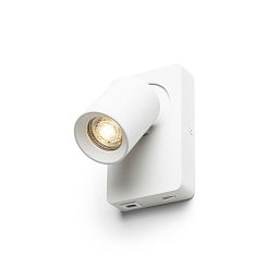 Obrázek pro produkt VOLTERA USB svítidlo nástěnné bílá/černá 230V GU10 50W - RED - DESIGN RENDL