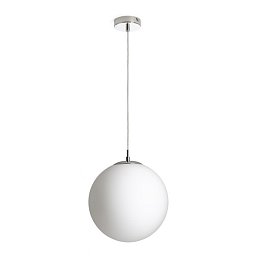 Obrázek pro produkt LUNA 30 závěsná opálové sklo/chrom 230V LED E27 15W - RED - DESIGN RENDL