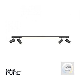 Stropní svítidlo PURE-LINES LED 10W 2700-5000K + 4x LED 4W 2700-5000K antracit - PAUL NEUHAUS Obrázek pro produkt Stropní svítidlo PURE-LINES LED 10W 2700-5000K + 4x LED 4W 2700-5000K antracit - PAUL NEUHAUS