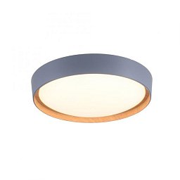 Obrázek pro produkt LED stropní svítidlo, kruhové, pr. 40 cm, stmívatelné, šedá, dekor dřeva, krokově stmívatelné, 3000K - JUST LIGHT