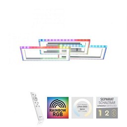 Obrázek pro produkt FELIX60 LED stropní svítidlo otočné, stříbrná barva, RGB Rainbow, stmívatelné RGB+2700-5000K - LEUCHTEN DIREKT / JUST LIGHT