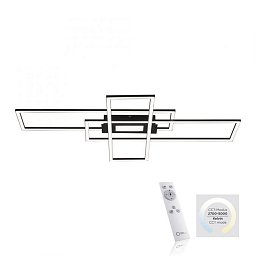 Obrázek pro produkt ASMIN LED stropní svítidlo, černá, 99x29cm, hranaté, stmívatelné, downlight+sidelight 2700-5000K - LEUCHTEN DIREKT / JUST LIGHT