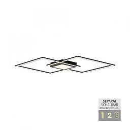 Obrázek pro produkt ASMIN LED stropní svítidlo 106x37cm, černá, ploché, paměťová funkce, panel 3000K - LEUCHTEN DIREKT / JUST LIGHT