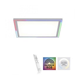 Obrázek pro produkt EDGING LED stropní svítidlo 40x40, bílá, ploché Rainbow RGB, dálkový ovladač RGB+2700-6000K - LEUCHTEN DIREKT / JUST LIGHT