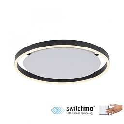 Obrázek pro produkt RITUS LED stropní svítidlo antracit, kruhové pr.40cm, stmívatelné, Switchmo, teplá bílá krokově stmívatelné 3000K - LEUCHTEN DIREKT / JUST LIGHT