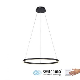 Obrázek pro produkt RITUS LED závěsné svítidlo antracit, kruhové, pr.60cm, stmívatelné, Switchmo, teplá bílá krokově stmívatelné 3000K - LEUCHTEN DIREKT / JUST LIGHT