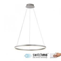 Obrázek pro produkt RITUS LED závěsné svítidlo kruhové, stmívatelné, hliník, 3 krokové stmívání, teplá bílá krokově stmívatelné 3000K - LEUCHTEN DIREKT / JUST LIGHT