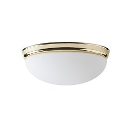 Obrázek pro produkt ALMA D1 stropní/nástěnné skleněné svítidlo mosaz / bílá IP41 25W E27 - OSMONT