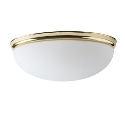 Obrázek pro produkt ALMA D2 stropní/nástěnné skleněné svítidlo mosaz leštěná / bílá IP41 60W E27 HF (původní kód OS 46177) - OSMONT