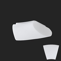 Obrázek pro produkt ALTAIR 2 stropní/nástěnné skleněné svítidlo bílá IP41 4000 K 20W LED nouzové kombinované 3 h (původní kód OS 59815) - OSMONT