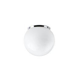 Obrázek pro produkt SKAT 1 stropní/nástěnné plastové svítidlo chrom / bílá IP65 25W E27 (původní kód OS 40133) - OSMONT