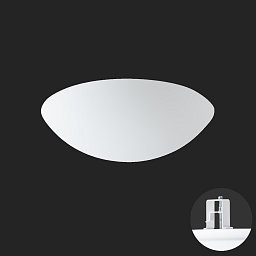 AURA V10 stropní/nástěnné skleněné polovestavné svítidlo bílá IP44 3000 K 14W LED HF nouzové kombinované 3 h - OSMONT Obrázek pro produkt AURA V10 stropní/nástěnné skleněné polovestavné svítidlo bílá IP44 3000 K 14W LED HF nouzové kombinované 3 h - OSMONT