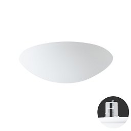 Obrázek pro produkt AURA V11 stropní/nástěnné skleněné polovestavné svítidlo bílá IP44 2x25W E27 - OSMONT