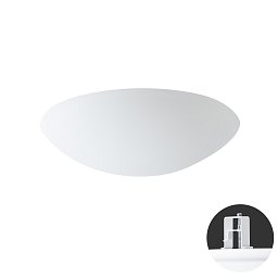 Obrázek pro produkt AURA V11 stropní/nástěnné skleněné polovestavné svítidlo bílá IP44 2x25W E27 HF - OSMONT
