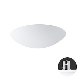 Obrázek pro produkt AURA V5 stropní/nástěnné skleněné polovestavné svítidlo bílá IP44 3x25W E27 - OSMONT
