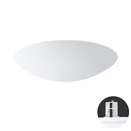 Obrázek pro produkt AURA V9 stropní/nástěnné skleněné polovestavné svítidlo bílá IP44 3x25W E27 - OSMONT