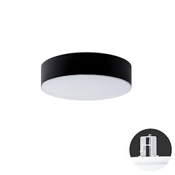Obrázek pro produkt ERIS CV3 stropní/nástěnné skleněné polovestavné svítidlo bílá / černá IP44 4000 K 34W LED HF - OSMONT