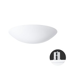 Obrázek pro produkt TITAN V3 stropní/nástěnné plastové polovestavné svítidlo bílá IP44 3000 K 35W LED HF - OSMONT