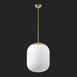 Obrázek pro produkt TANIA P2 závěsné skleněné svítidlo mosaz leštěná / bílá IP40 3000 K 41W LED nouzové kombinované 3 h (původní kód OS 66484) - OSMONT