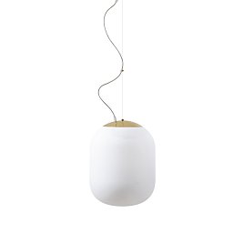 Obrázek pro produkt TANIA L1 HP závěsné skleněné svítidlo mosaz / bílá IP40 3000 K 52W LED - OSMONT