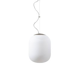 Obrázek pro produkt TANIA L1 HP závěsné skleněné svítidlo kartáčovaná nerez / bílá IP40 3000 K 52W LED - OSMONT