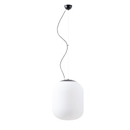 Obrázek pro produkt TANIA L2 závěsné skleněné svítidlo černá / bílá IP40 40W E27 - OSMONT