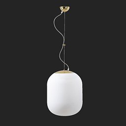 Obrázek pro produkt TANIA L2 závěsné skleněné svítidlo mosaz leštěná / bílá IP40 4000 K 41W LED nouzové kombinované 3 h (původní kód OS 67836) - OSMONT