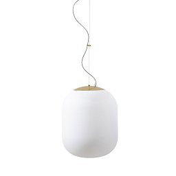 Obrázek pro produkt TANIA L2 HP závěsné skleněné svítidlo mosaz / bílá IP40 3000 K 59W LED - OSMONT