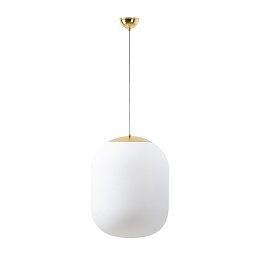 Obrázek pro produkt TANIA S2 závěsné skleněné svítidlo mosaz / bílá IP40 40W E27 - OSMONT