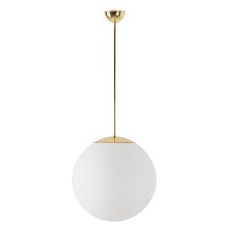 Obrázek pro produkt ADRIA P3 závěsné skleněné svítidlo mosaz / bílá IP40 40W E27 - OSMONT
