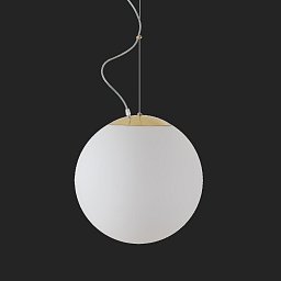 Obrázek pro produkt ADRIA L3 HP závěsné skleněné svítidlo mosaz leštěná / bílá IP40 4000 K 52W LED nouzové kombinované 3 h (původní kód OS 72589) - OSMONT