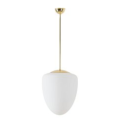 Obrázek pro produkt ASTRA P závěsné skleněné svítidlo mosaz / bílá IP40 40W E27 - OSMONT