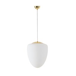 Obrázek pro produkt ASTRA S závěsné skleněné svítidlo mosaz / bílá IP40 40W E27 - OSMONT